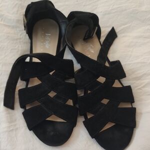 Lord & Taylor Black Strappy Sandals